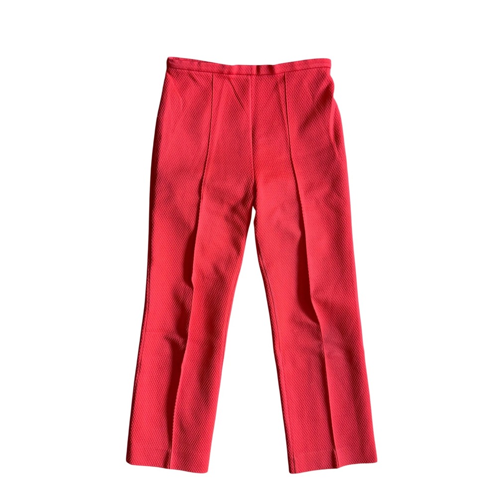Vintage 70s Catalina Sportswear Orange Textured High Waist Straight Leg Pants